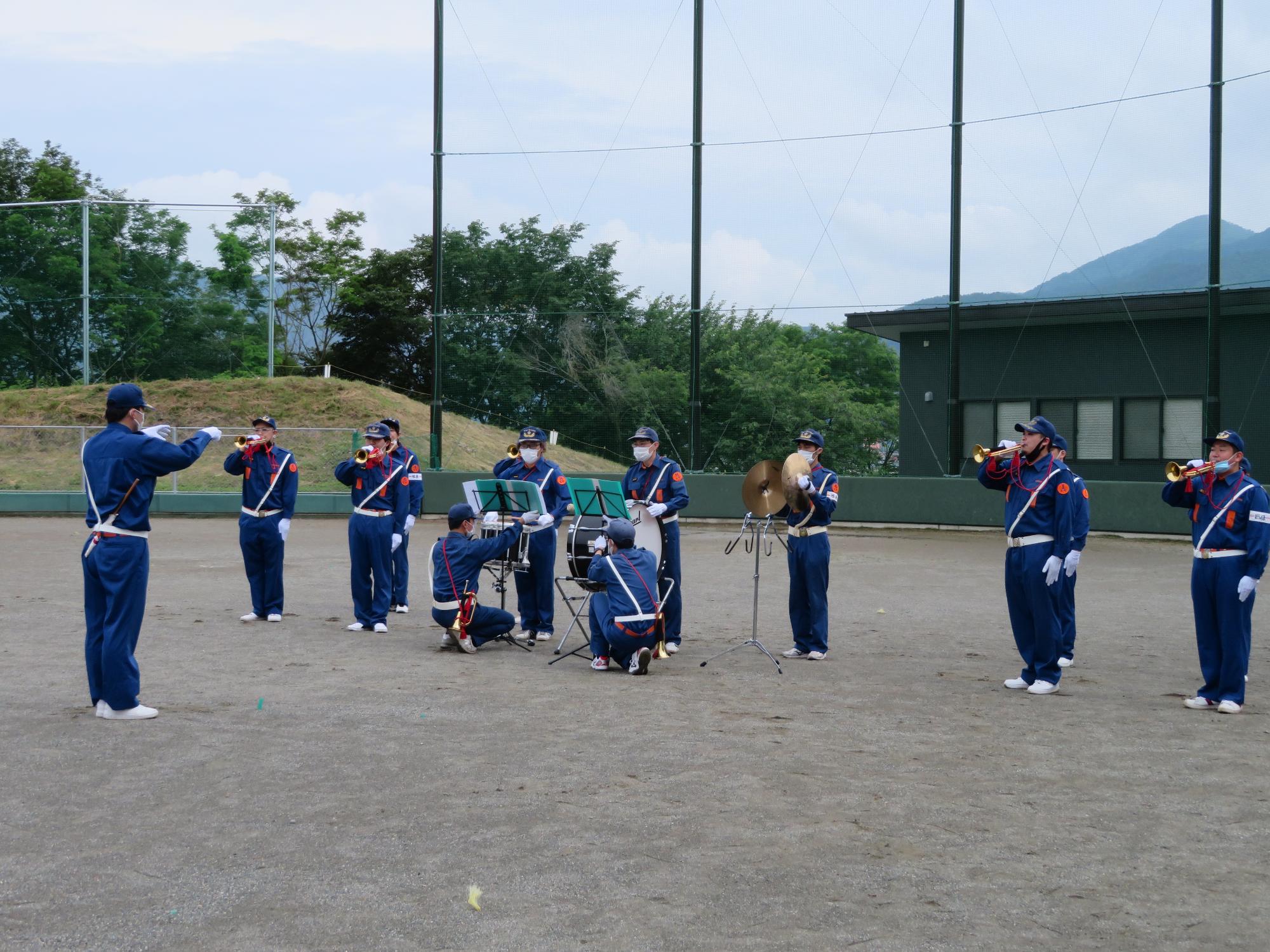 辰野町消防団春季訓練