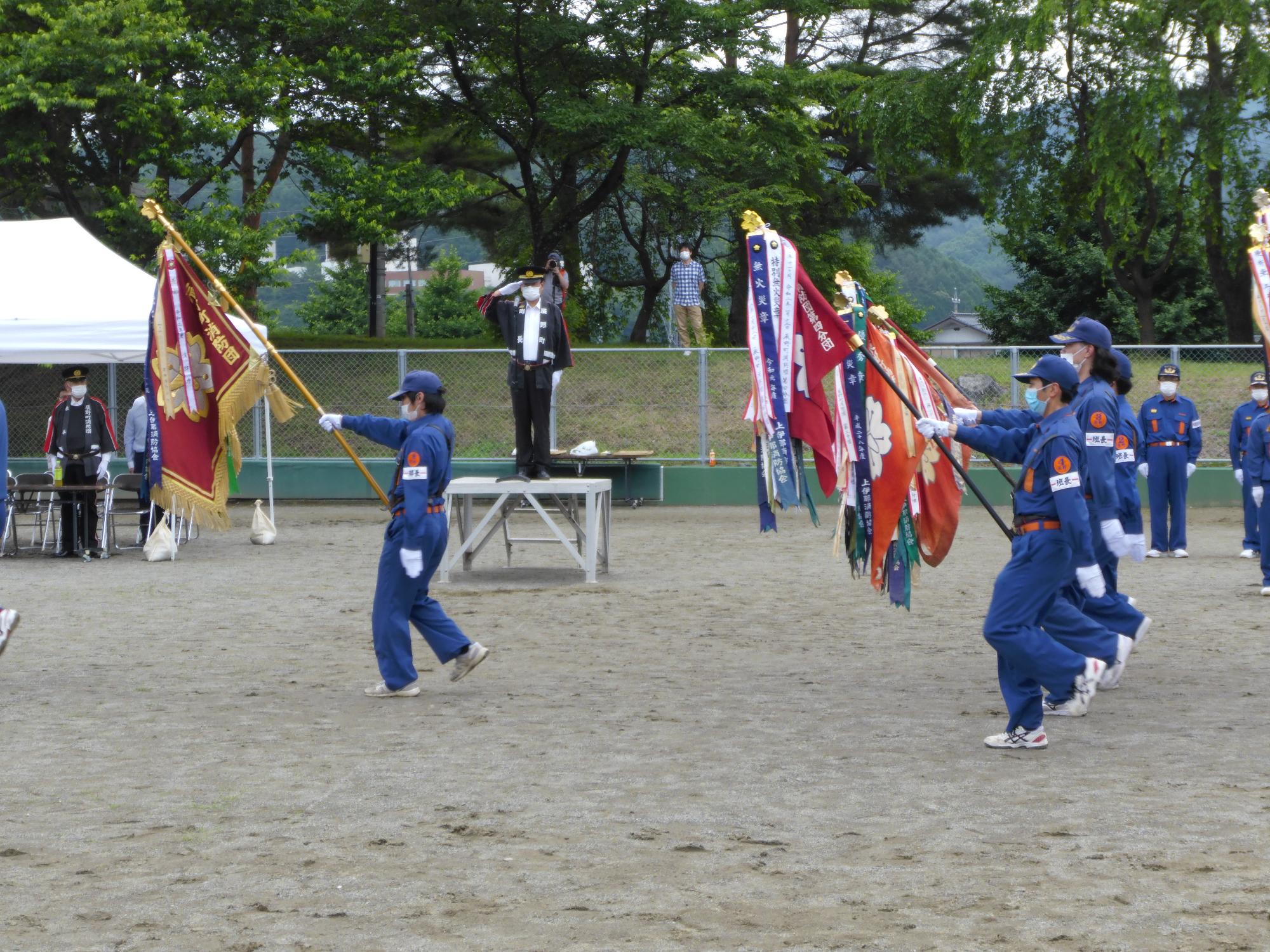 辰野町消防団春季訓練