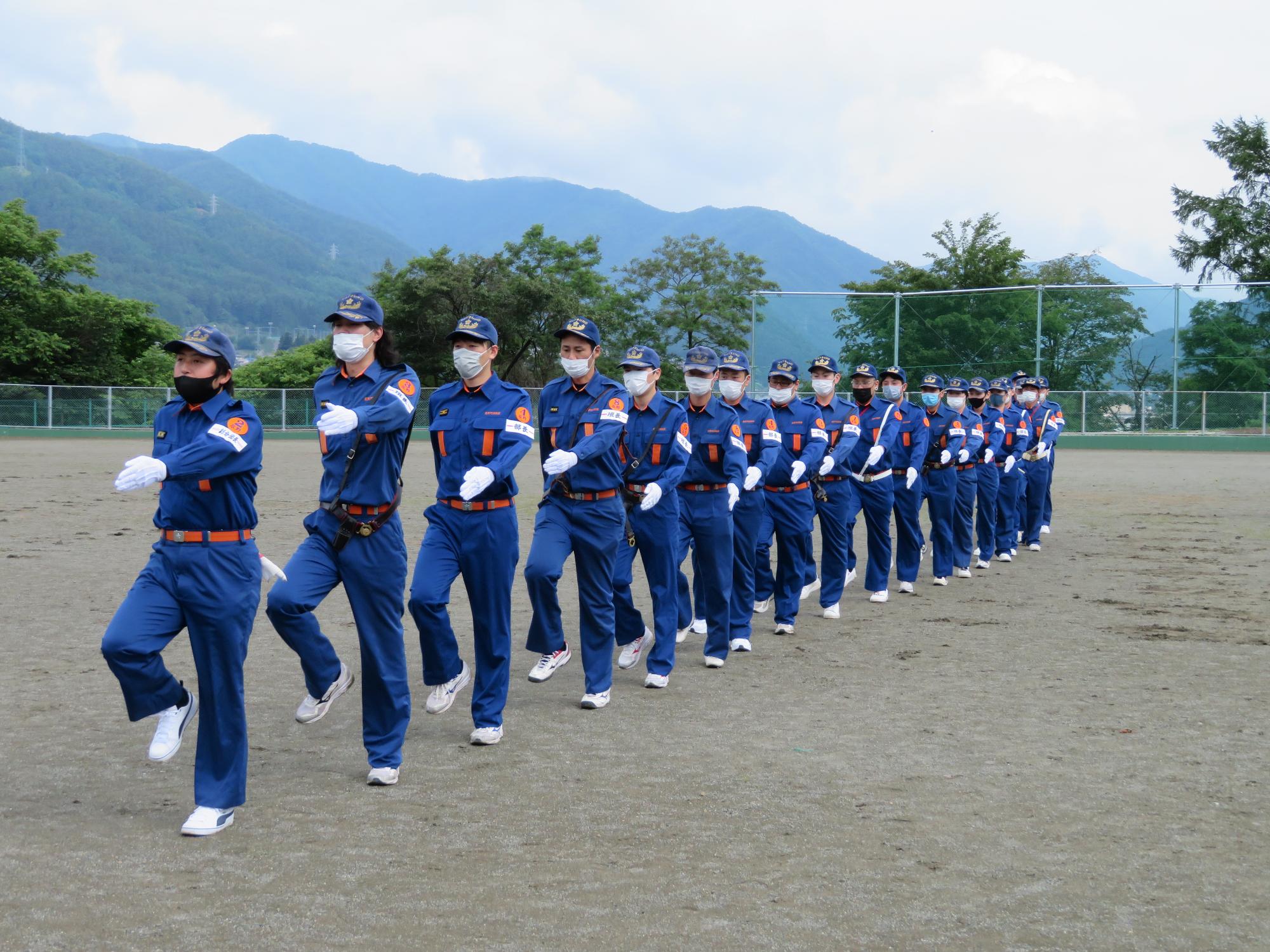 辰野町消防団春季訓練