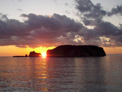 鋸南町の海の夕焼けの写真