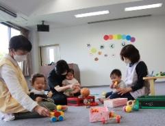 託児付き集団健診の様子