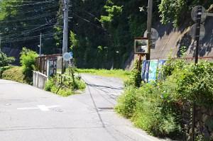 分岐点2の道路の写真画像