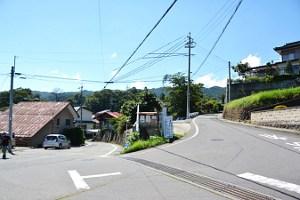 分岐点3の道路の写真画像