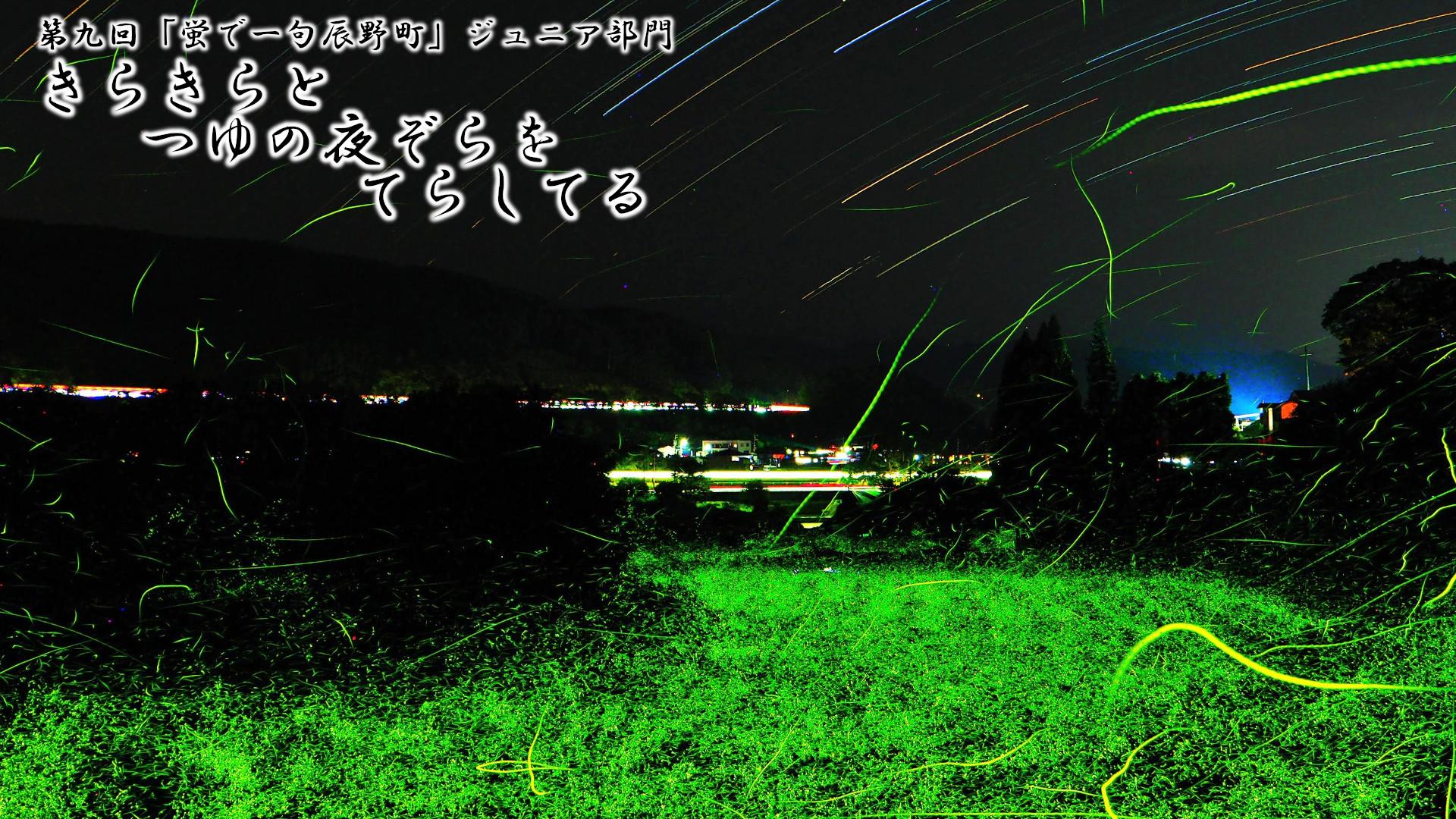 「きらきらと つゆの夜ぞらを てらしてる」写真画像