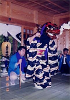 上横川神社 獅子舞の写真画像