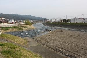 天竜川と横川川の合流地点の写真