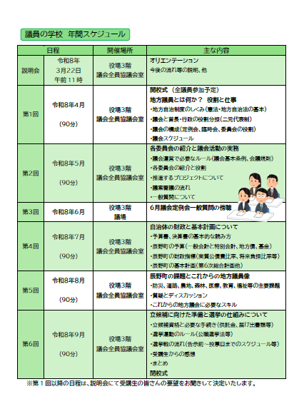 議員の学校チラシ（裏）